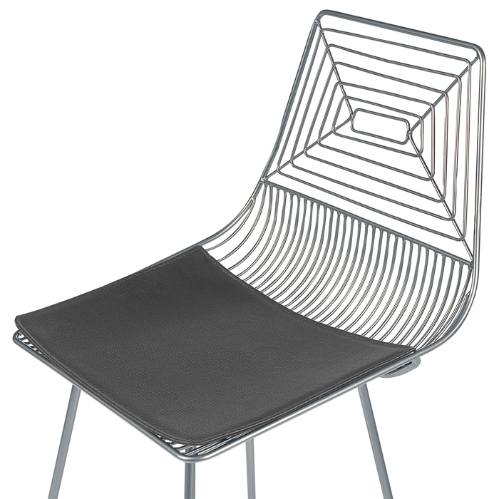 Beliani - BISBEE - Barkruk set van 2 - Zilver - Metaal