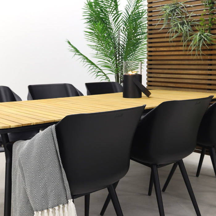 Hartman Sophie Studio Black|Bella 220x95 cm. - 7-delige tuinset