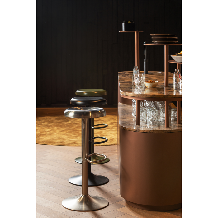 WOOOD Isaac Barkruk - Metaal - Warm Groen - 81x39x39