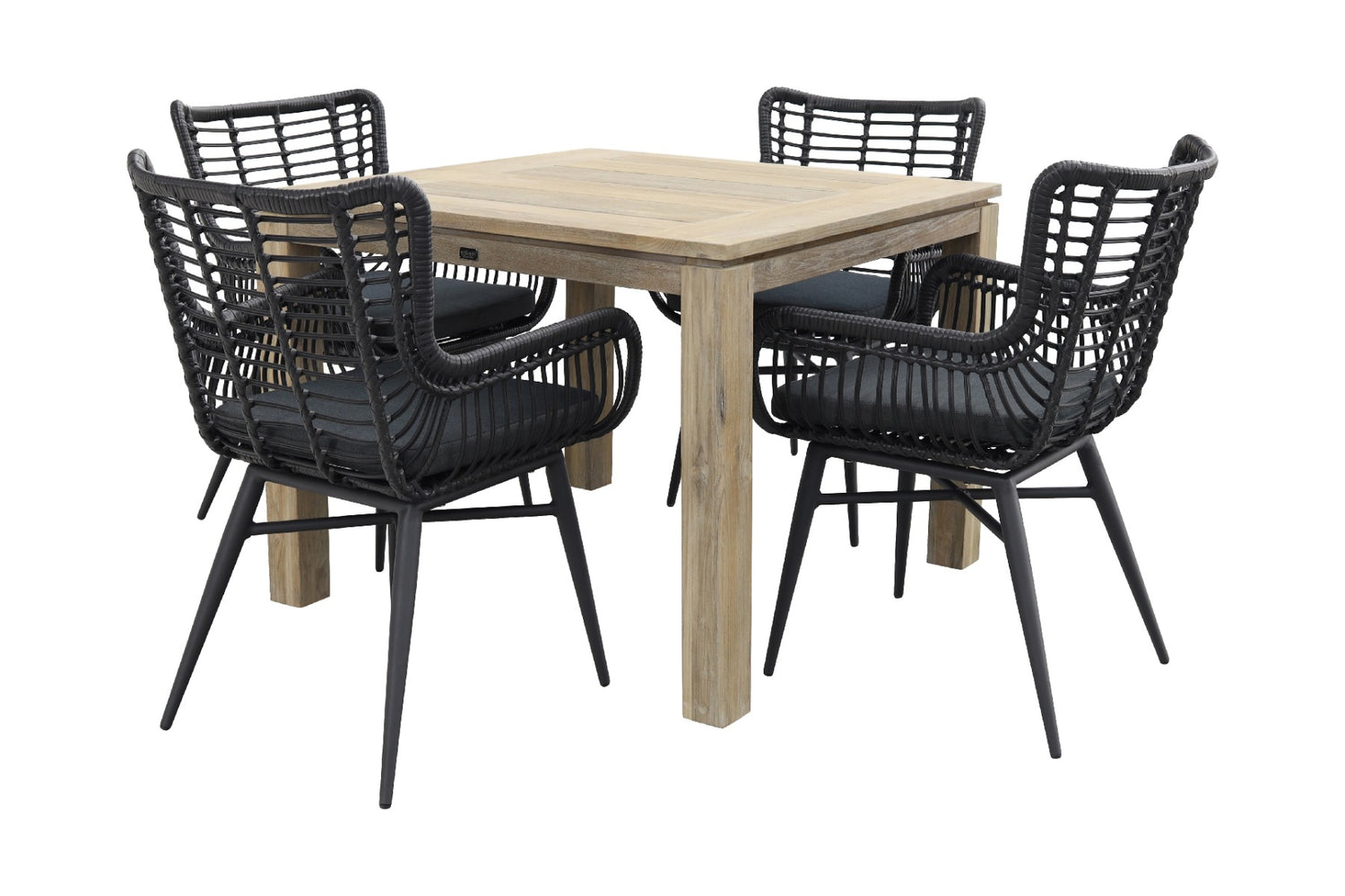 VDG Jasmine black|Rome grey 100 cm. - tuinset 5-delig