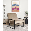 Beliani - DELARY - Fauteuil - Taupe - Fluweel