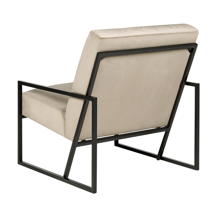 Beliani - DELARY - Fauteuil - Taupe - Fluweel