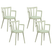 Beliani - MORILL - Stoel set van 4 - Lichtgroen - Kunststof