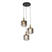 QAZQA Smart hanglamp zwart met smoke glas 3-lichts incl. Wifi A60 -