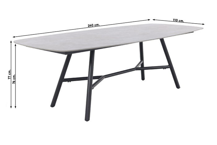 Hartman Napoli|Benevento 240x110 cm. - Deens ovale tuinset