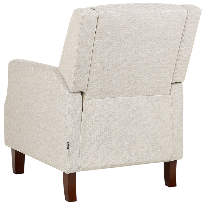 Beliani - EGERSUND - TV-fauteuil - Lichtbeige - Fluweel