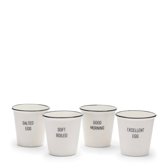 Riviera Maison Eierdopjes Wit - RM Egg - Porselein (ØxH) 5x5