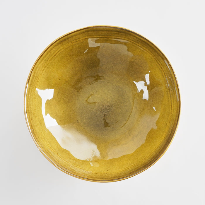 Mica Decorations Tabo Schaal - H9 x Ø30,5 cm - Oker