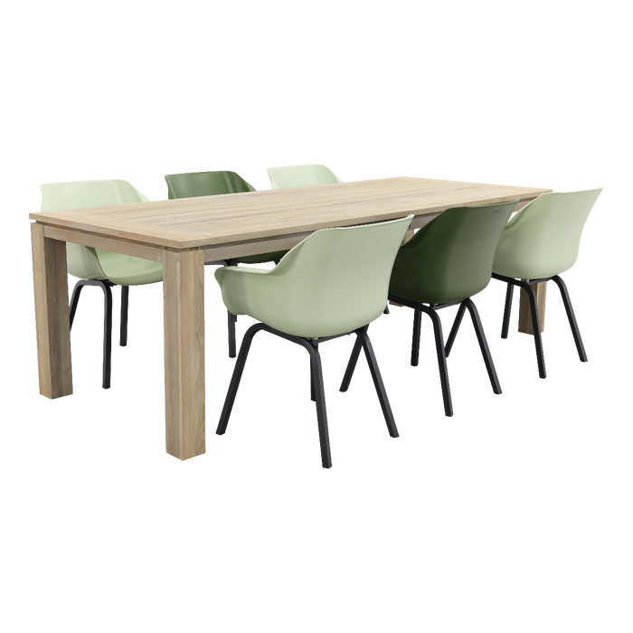 Hartman Sophie Element mixed green|Rome grey 240 cm. tuinset - 7-delig