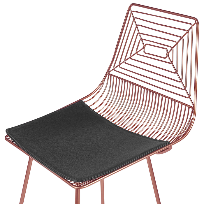 Beliani - BISBEE - Barkruk set van 2 - Rosegoud - Metaal