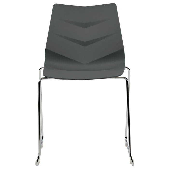 Beliani - HARTLEY - Eetkamerstoel set van 4 - Donkergrijs - Plastic