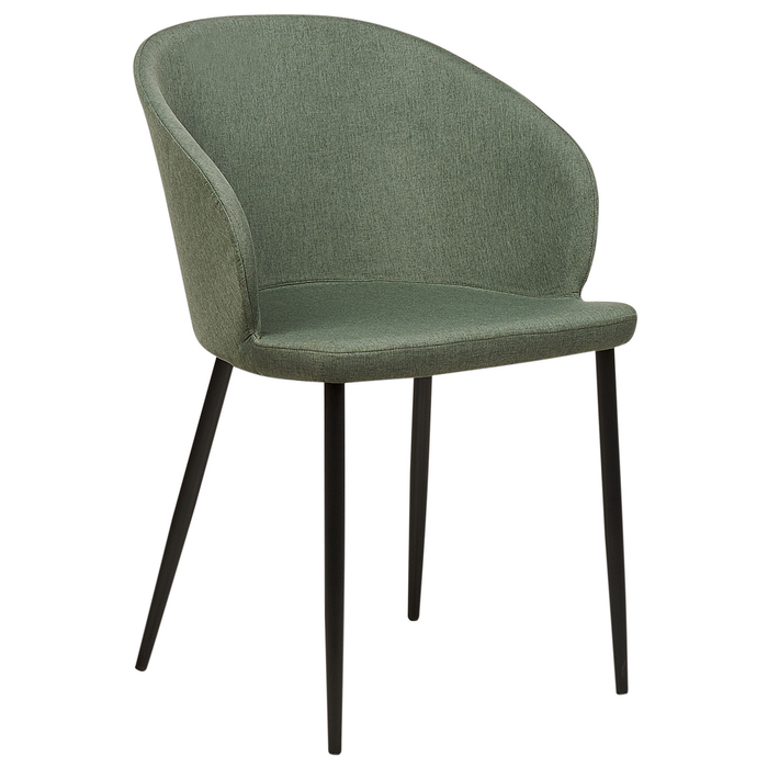 Beliani - MASON - Eetkamerstoel set van 2 - Donkergroen - Polyester