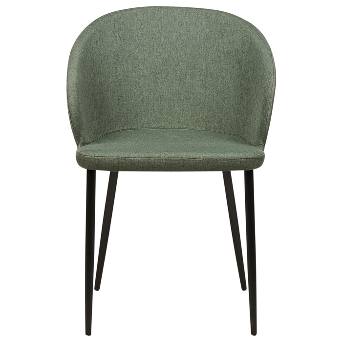 Beliani - MASON - Eetkamerstoel set van 2 - Donkergroen - Polyester