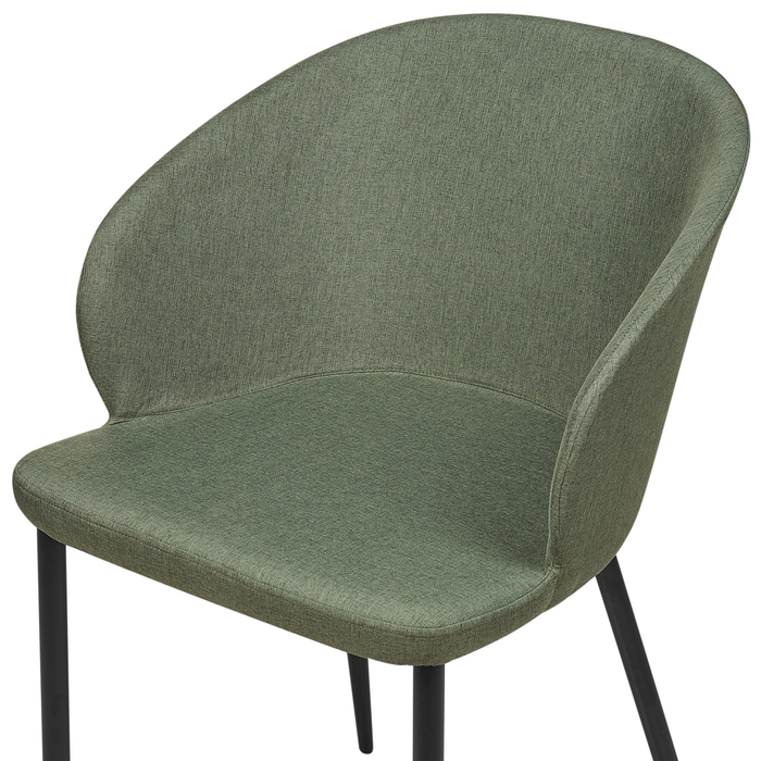 Beliani - MASON - Eetkamerstoel set van 2 - Donkergroen - Polyester