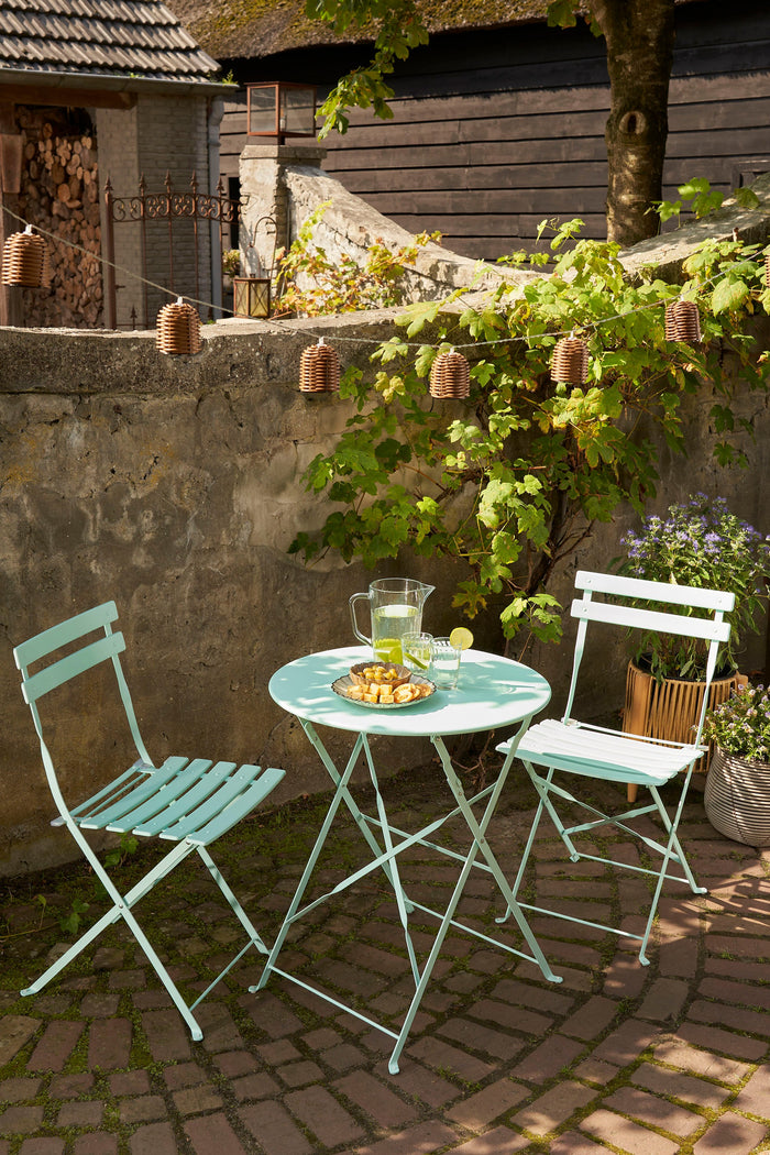 Mica Decorations Laurence Bistro Set - Set of 3 - Metaal - Lichtgroen