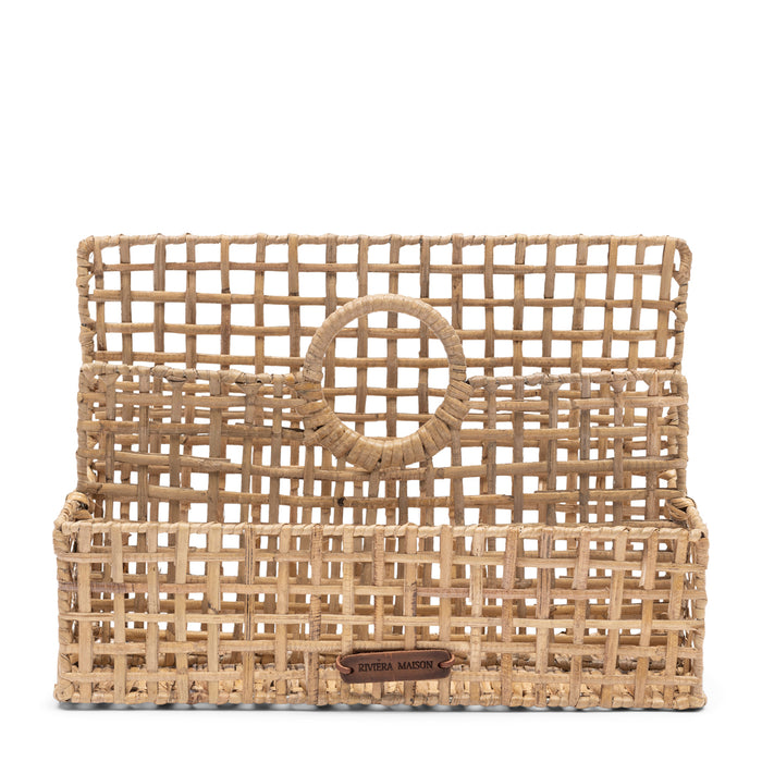 Riviera Maison tijdschriftenhouder Naturel - Sisi Organizer - rotan