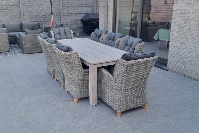 VDG Torino paloma grijs|Rome 240 cm. tuinset - 7-delig