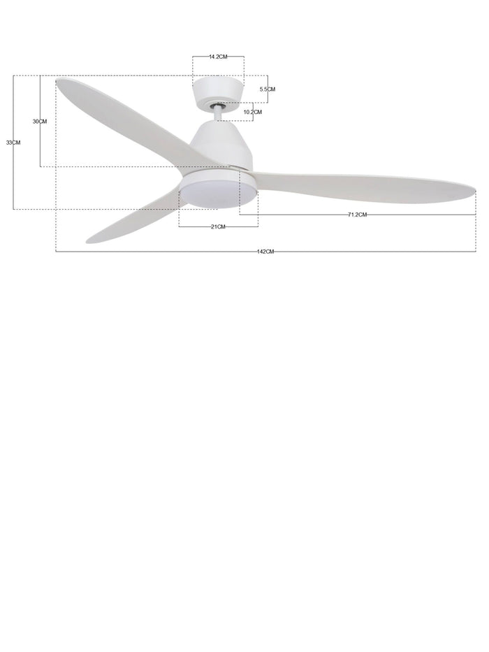 Lucci Air Plafondventilator Whitehaven Wit incl. LED Ø 142cm