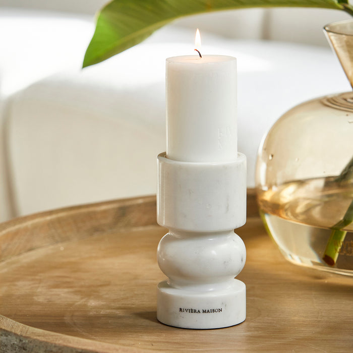 Riviera Maison Kandelaar Naturel - Sessari Marble - Marmer