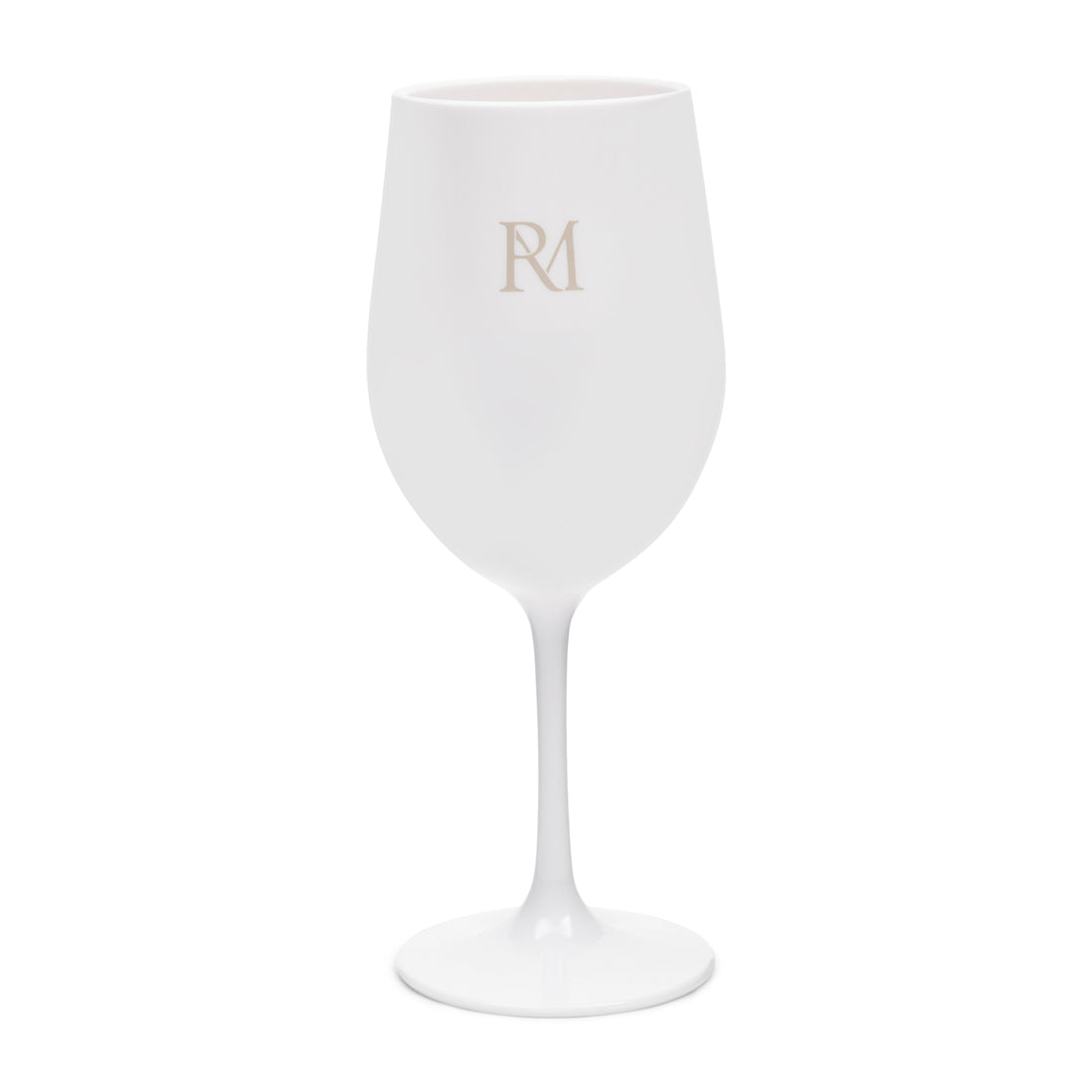 Riviera Maison Wijnglas Wit - RM Monogram Outdoor - Kunststof