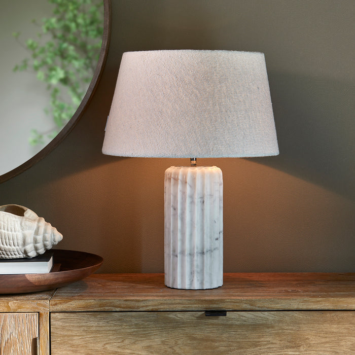 Riviera Maison Tafellamp Naturel - Brielle - Marmer (ØxH) 15x38