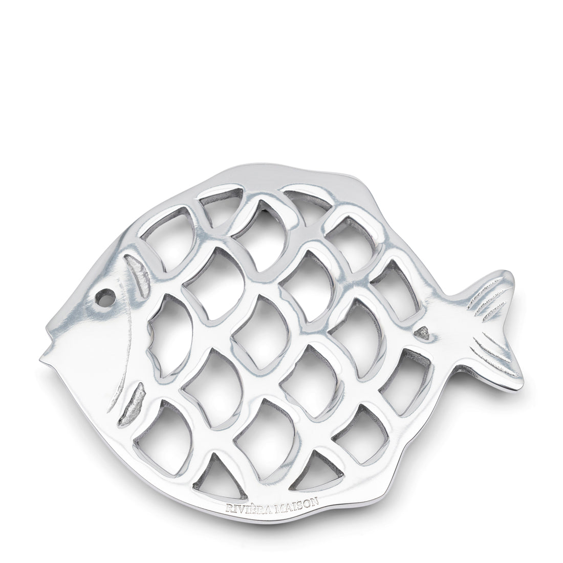 Riviera Maison Pannenonderzetter Zilver - Fish Trivet - Aluminium