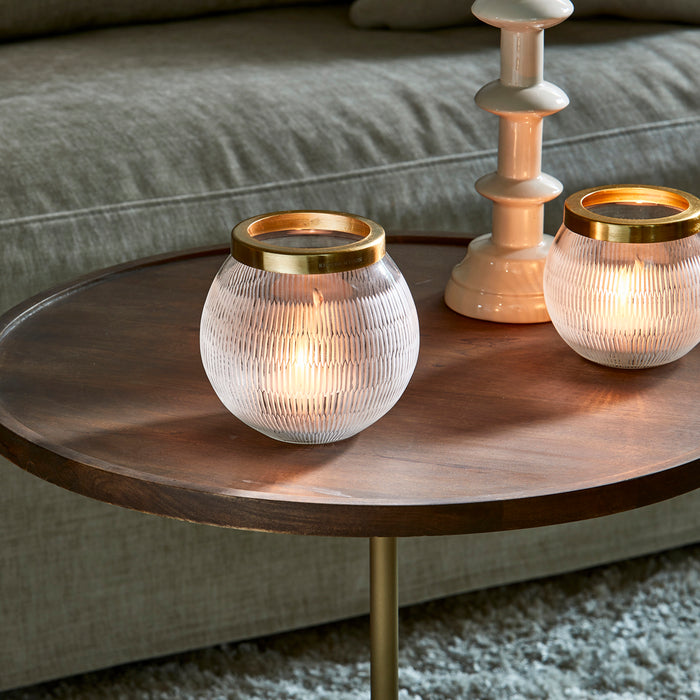 Riviera Maison theelichthouder Transparant - Pescara - Glas, Metaal