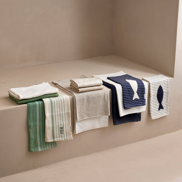 Riviera Maison keukendoeken set Groen - Coconut Groove - Katoen