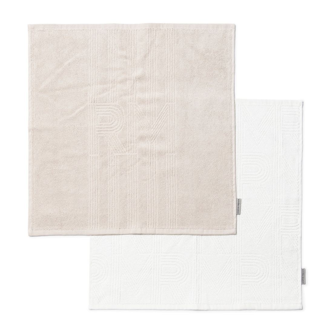 Riviera Maison keukendoeken set Beige |Wit - RM Identity - Katoen