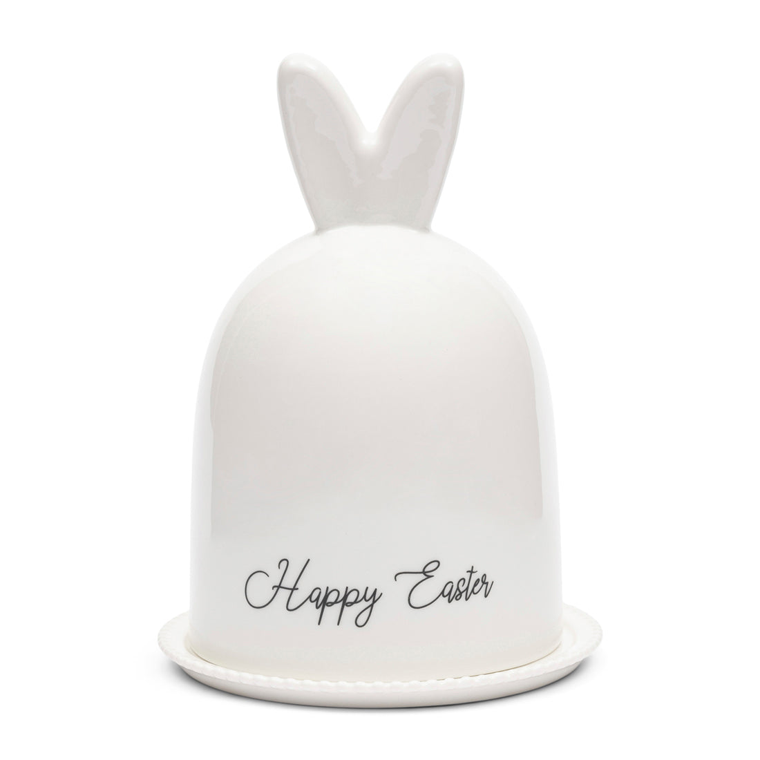 Riviera Maison Botervloot met deksel Wit - Happy Easter - Porselein