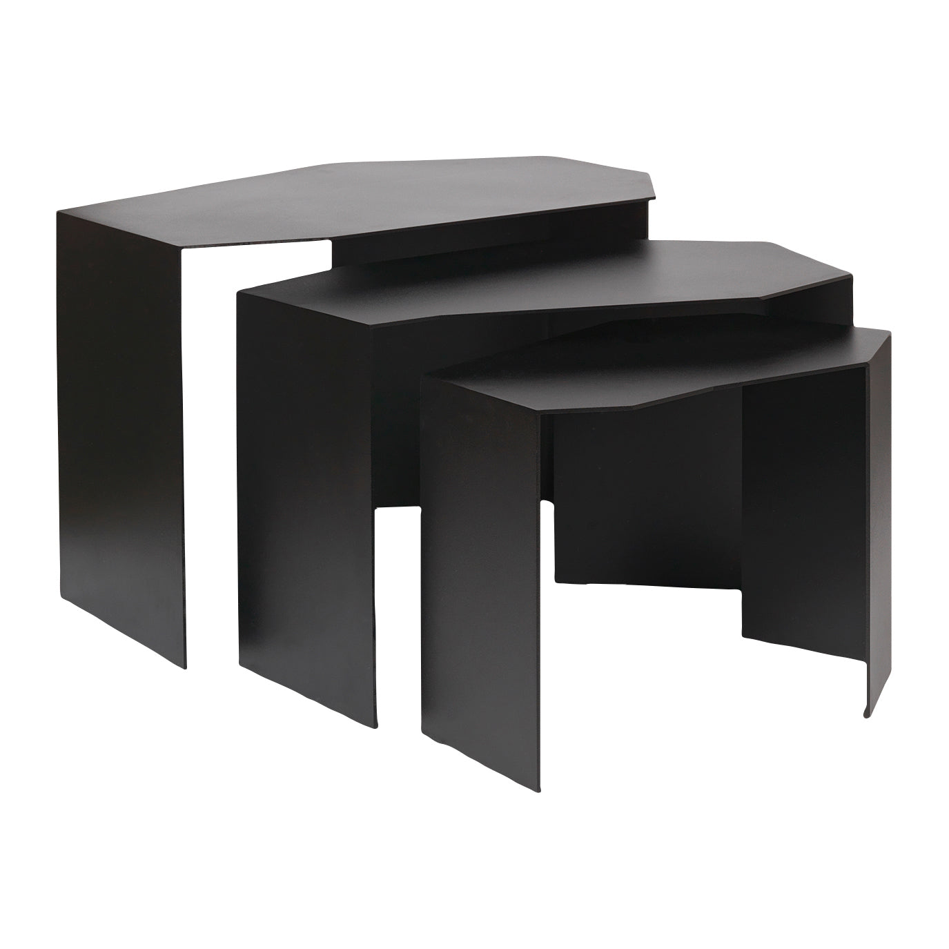 Ferm Living Shard Cluster Bijzettafel - Set van 3 - Zwart