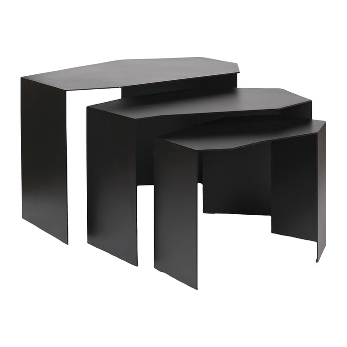 Ferm Living Shard Cluster Bijzettafel - Set van 3 - Zwart