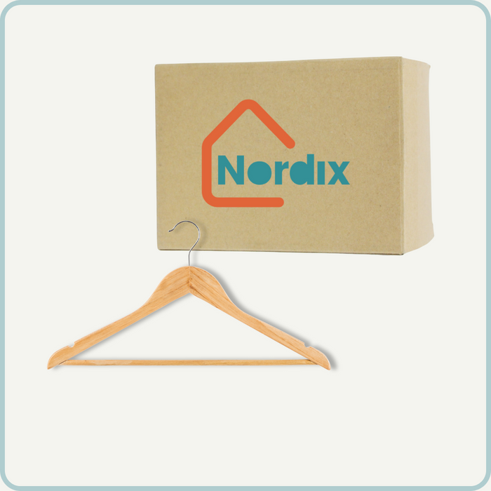 Nordix Kledinghangers Set 24 stuks Hout Kleerhangers