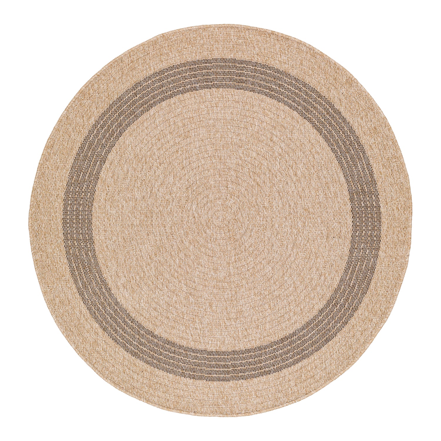 by fonQ Core Vloerkleed Ø 100 cm  - Zand/Zwart