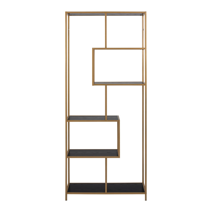 by fonQ  Jaxon Stellingkast 185 x 77 cm - Zwart / Goud