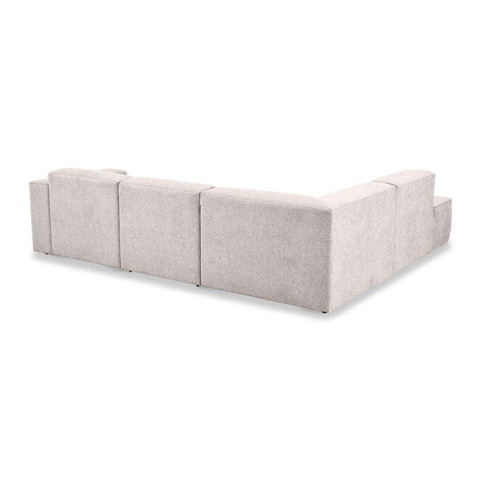 by fonQ Stretch Hoekbank Links - Naturel