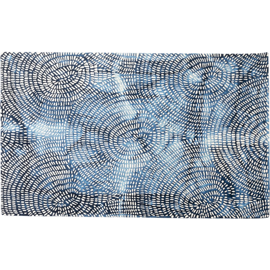 Kare Vloerkleed Stamp Blue 170x240cm