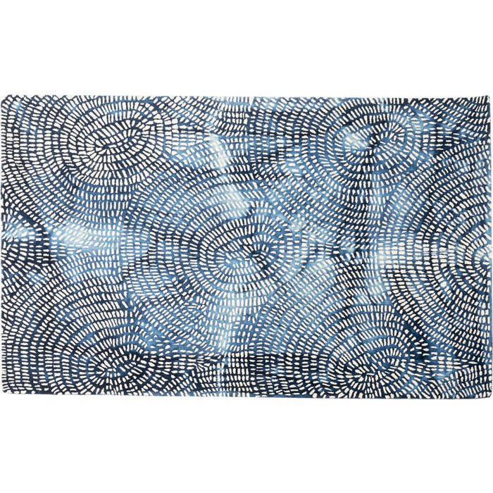 Kare Vloerkleed Stamp Blue 170x240cm