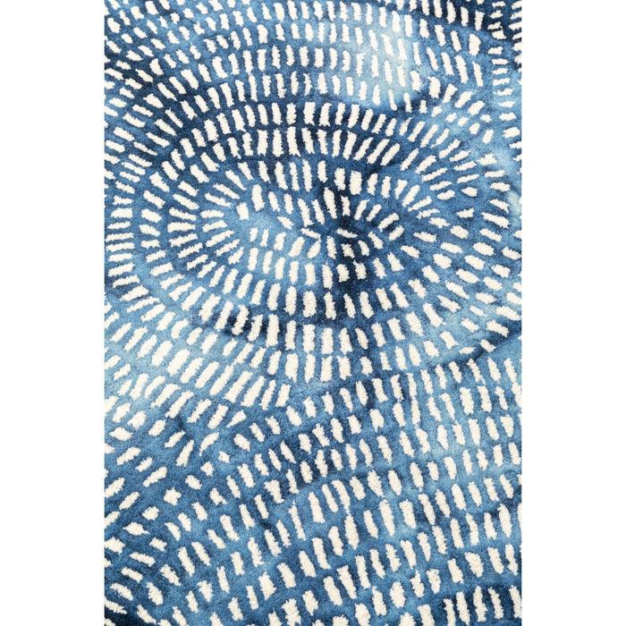 Kare Vloerkleed Stamp Blue 170x240cm