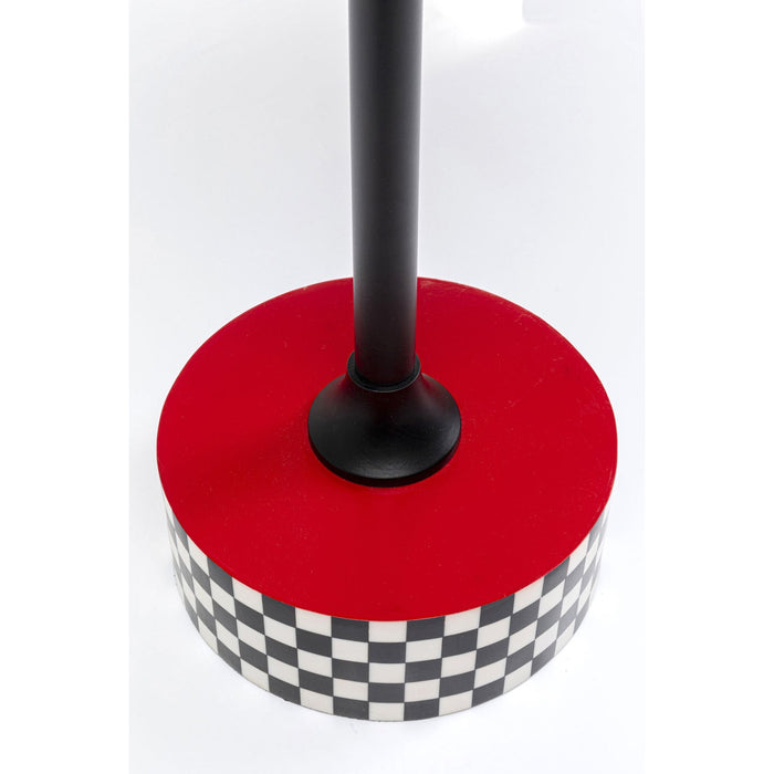 Kare Bijzettafel Domero Checkers Red Ø40cm