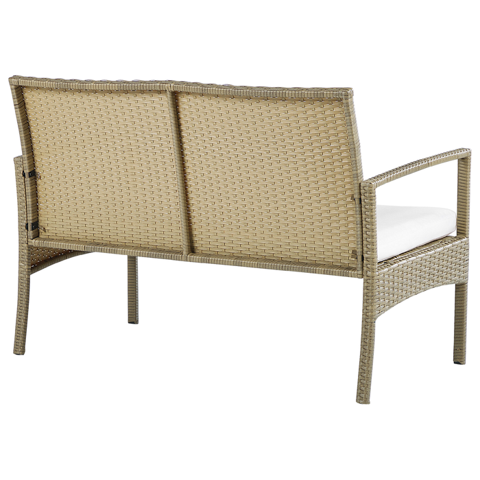 Beliani - MARSALA - Loungeset voor 4 - Natuurlijk - PE rotan