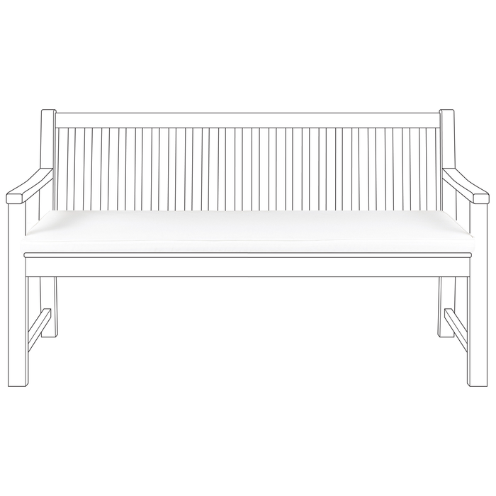 Beliani-VIVARA -Tuinkussen-Gebroken wit-152 x 54 cm-Polyester