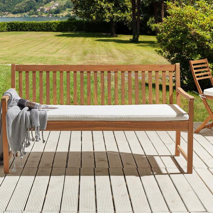 Beliani-VIVARA -Tuinkussen-Gebroken wit-152 x 54 cm-Polyester