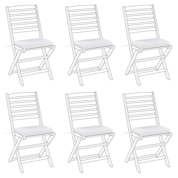 Beliani - TOLVE - Zitkussen set van 6 - Gebroken wit - Polyester