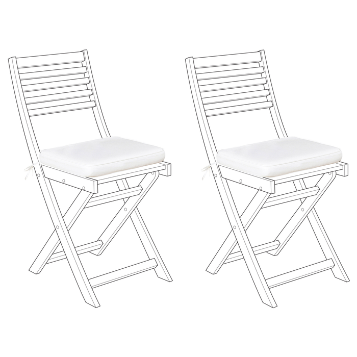 Beliani - FIJI - Tuinkussen set van 2 - Gebroken wit - Polyester