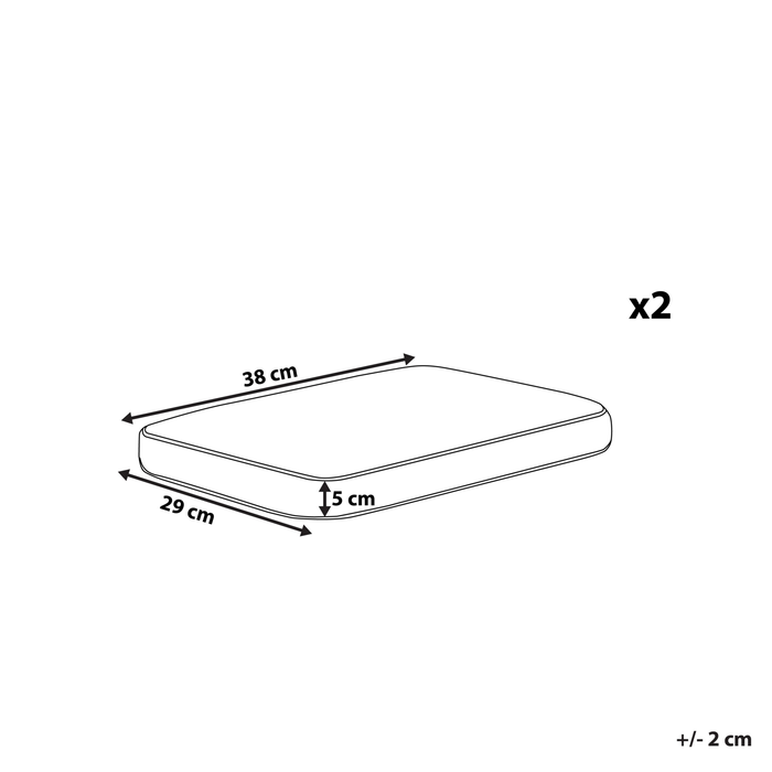 Beliani - FIJI - Tuinkussen set van 2 - Gebroken wit - Polyester