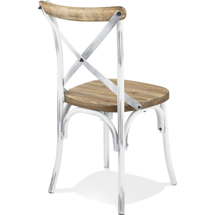 Alterego Ranch - Houten Keukenstoel - Oude Walnoot - 50x47x89cm