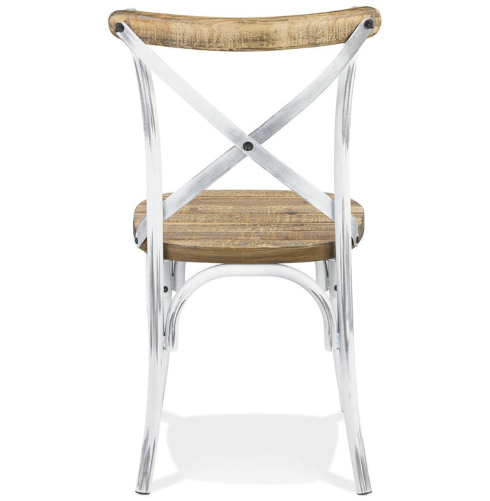 Alterego Ranch - Houten Keukenstoel - Oude Walnoot - 50x47x89cm