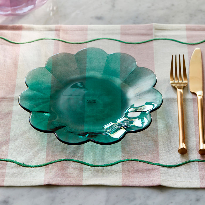 Riviera Maison dinerbord Groen - Toulouse - Glas (ØxH) 21.5x2