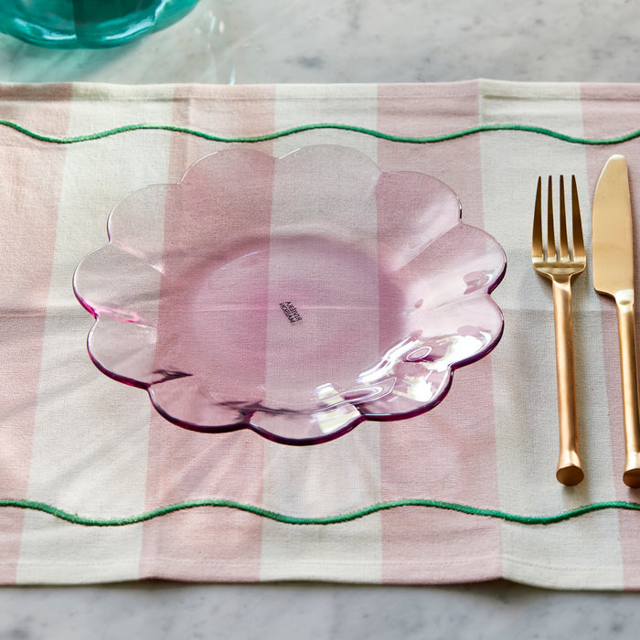 Riviera Maison dinerbord Roze - Toulouse - Glas (ØxH) 21.5x2